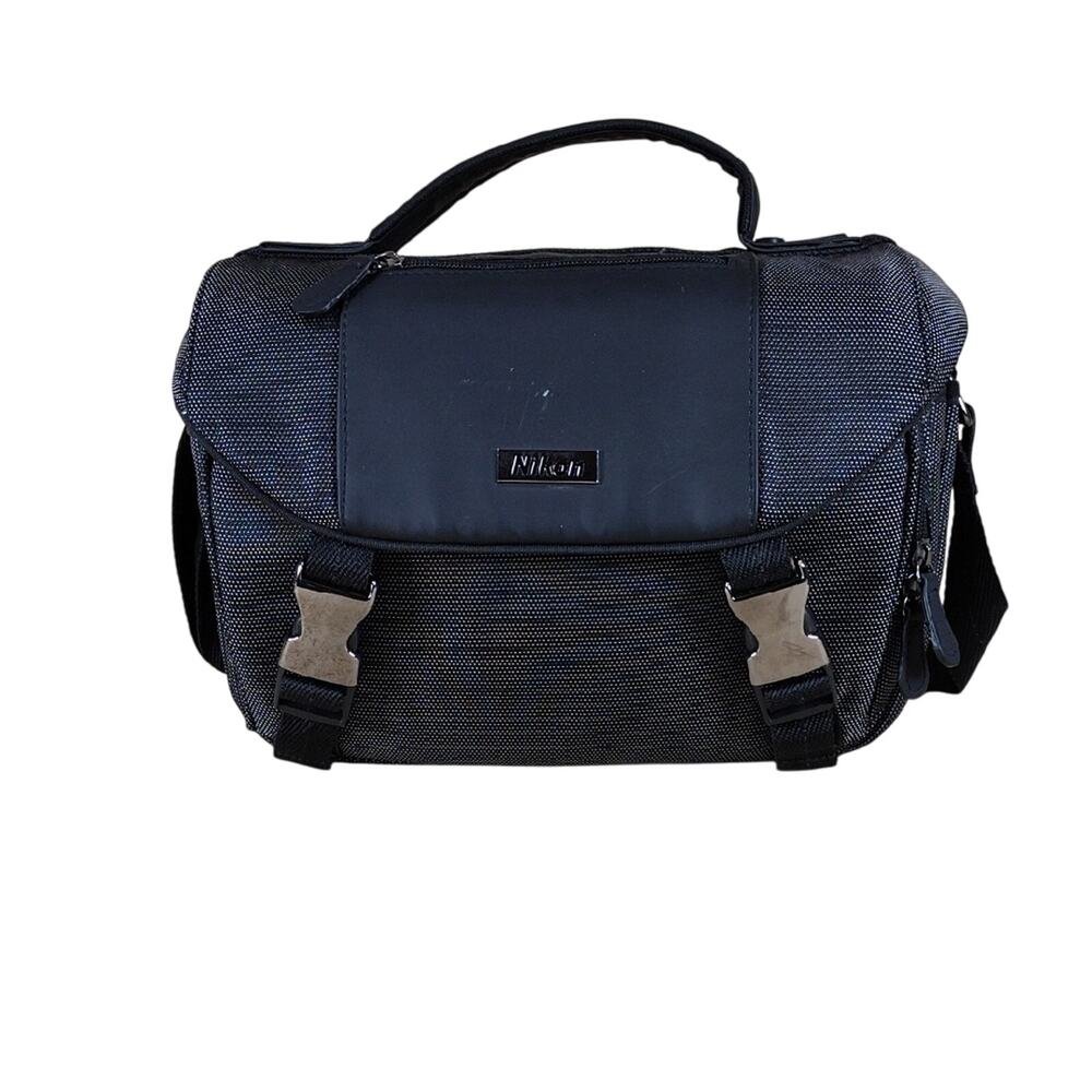 Nikon Camera Bag Black Padded DSLR Utility Crossbody Outdoor Travel Casual